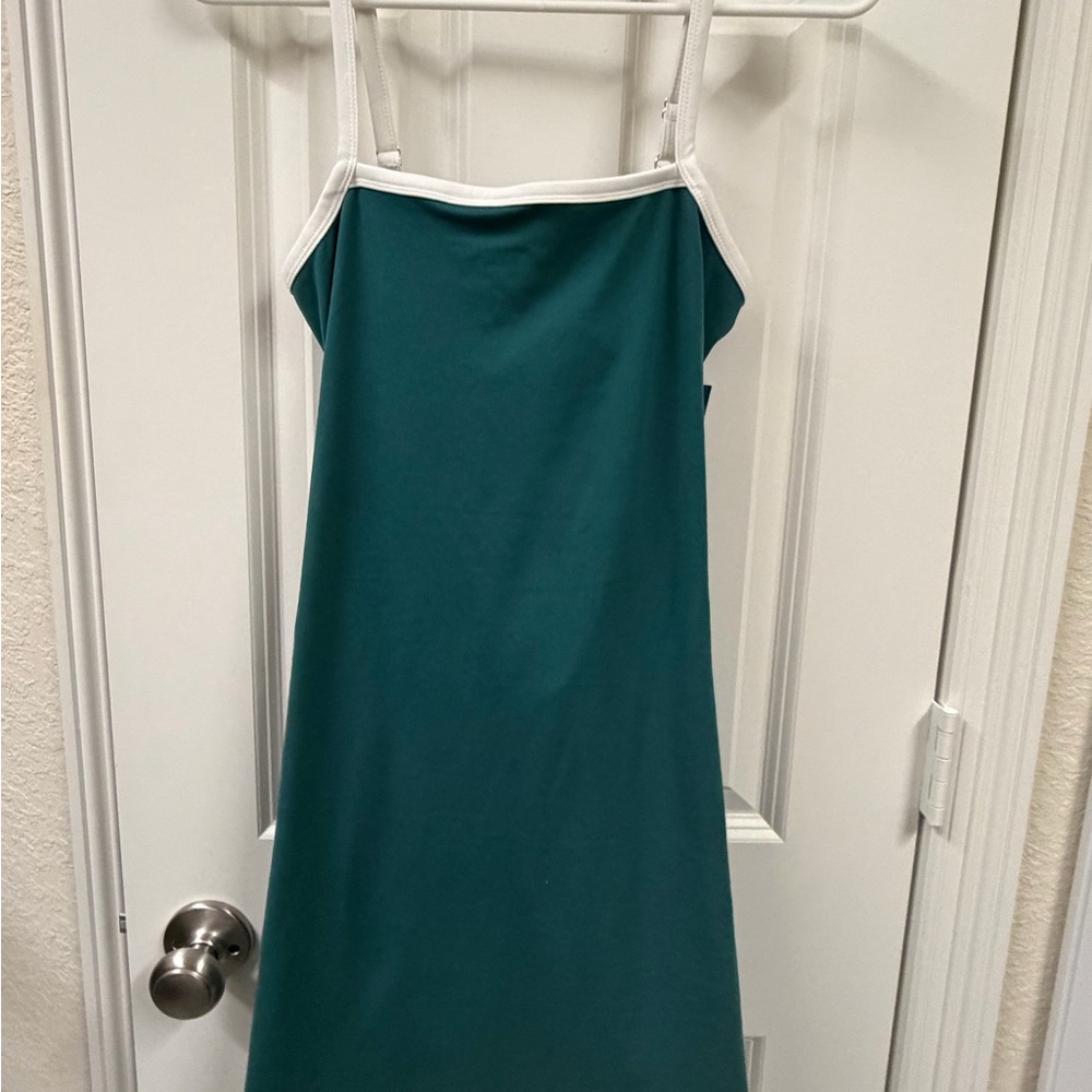 wild fable Teal Slip Dress with White Trim
